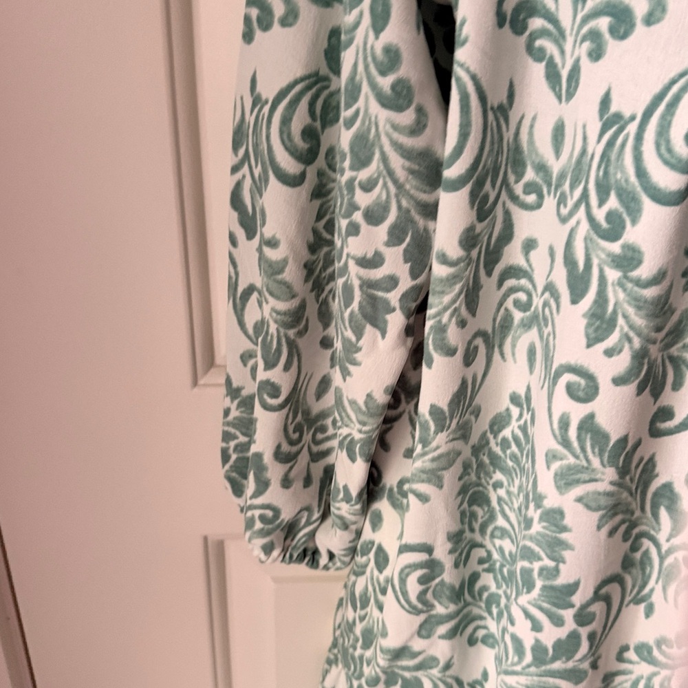 Rachel Zoe Green and White Leaf Patterned Dress - Picture 3 of 6
